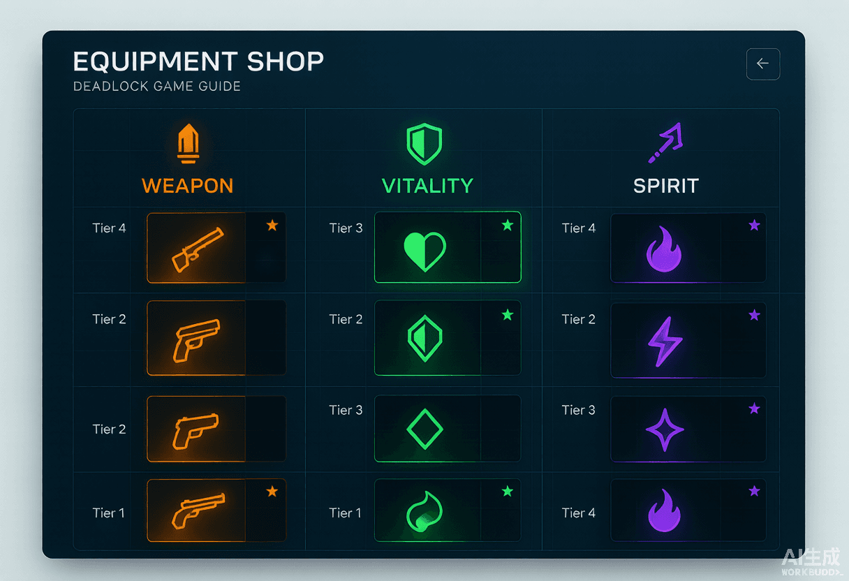 Deadlock item categories and tiers